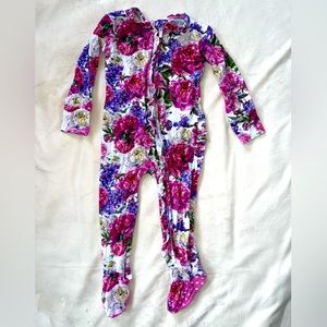 Posh Peanut Bella ruffled one-piece pajamas